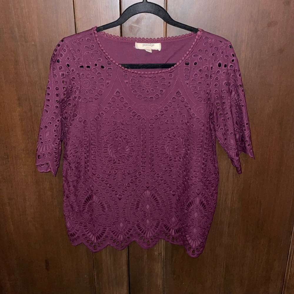 Anthropologie Porridge Lace Top XS